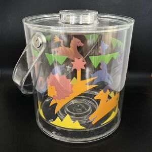 Vintage 90s Acrylic Zoo Animals Ice Bucket Dayton Hudson Marshall Field’s